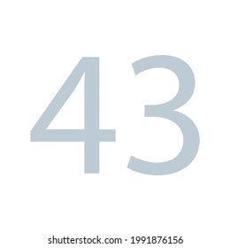 Number 43 Simple Clip Art Illustration Stock Vector (Royalty Free ...