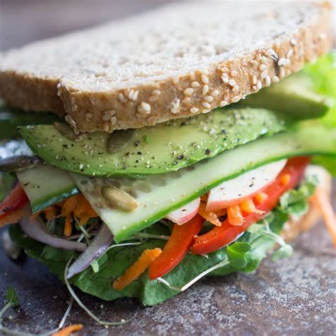 Vegan Veggie Sandwich: Vegetarian Sandwiches - The Kitchen Girl