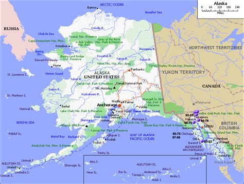 Alaska Map - TravelsFinders.Com