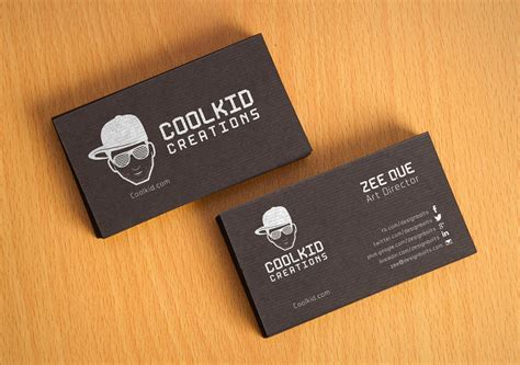 Free Black Textured Business Card Design Template & Mockup PSD ...