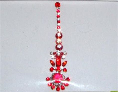 Long Red Fashion Bindi