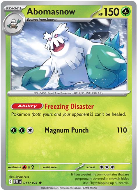 Abomasnow - Paldea Evolved #11 Pokemon Card