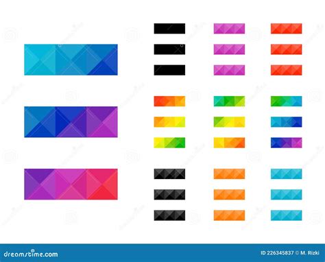 Colorful Option Menu Icon Set Stock Vector - Illustration of green ...