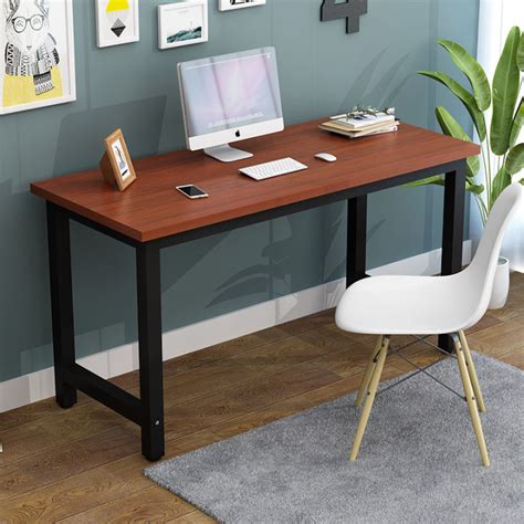 table Home office desk Computer Desk Large, clean and efficient office ...