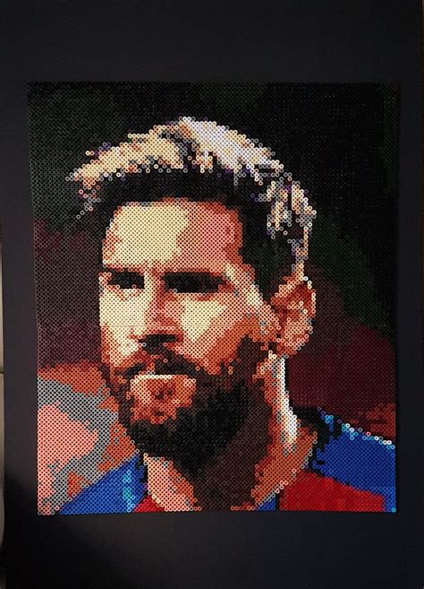 Cuadro Hama Beads Leo Messi | Progetti da provare, Progetti