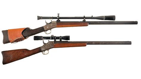 Two Rolling Block Rifles w/ Scopes | Rock Island Auction