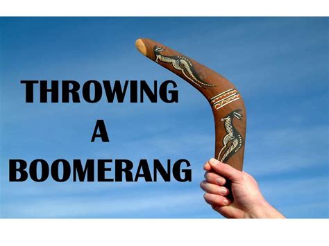 Throwing A Boomerang - Throwing and Catching A Boomerang - YouTube