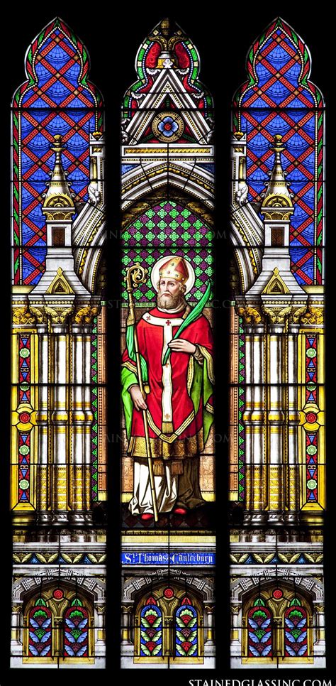 "St. Thomas" Religious Stained Glass Window