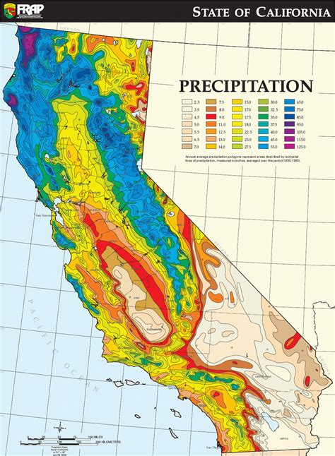 California Annual Rainfall Map | secretmuseum