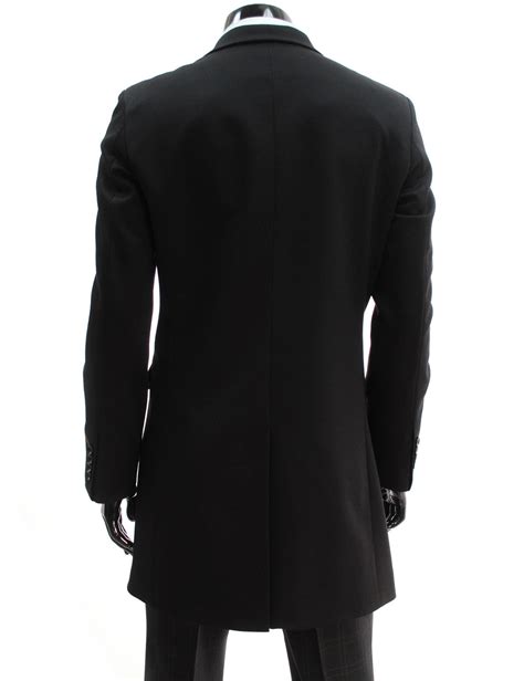 Slim Fit Single Breasted 2 Button Half Coat