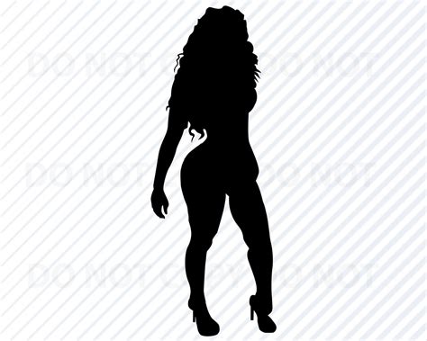 Curvy African American Woman Diva SVG Image afro Black Woman SVG Eps ...