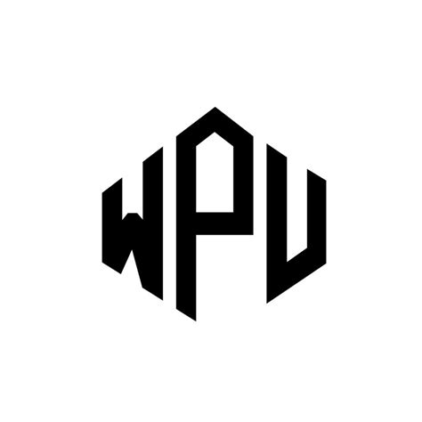 WPU letter logo design with polygon shape. WPU polygon and cube shape ...