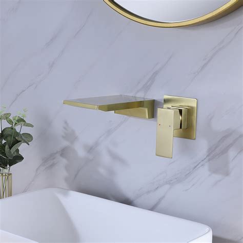 TL Waterfall Wall Mounted Bathroom Faucets | Wayfair