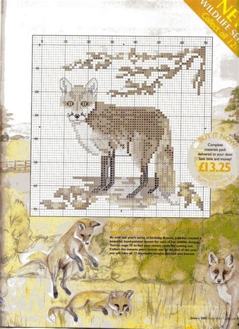 the cross stitch pattern shows an image of a wolf and other animals in ...