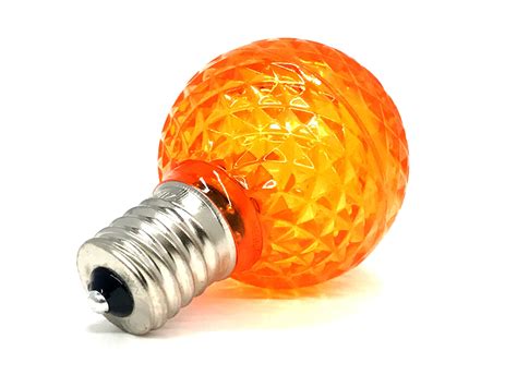 G40 LED Orange Faceted Bulb(25 Pack) – Lite-Netics