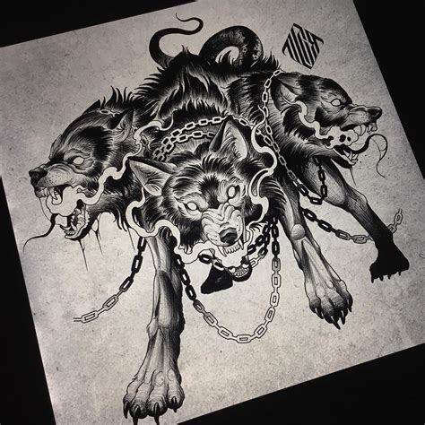 #cerberus #kerberos #cerberustattoo #wolf #wolves #wolftattoo #tattoo # ...