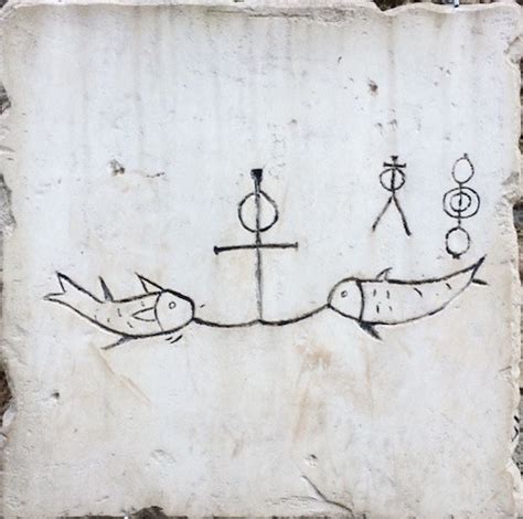 Early Christian Symbol - Anchor joined with two fishes | Christian ...