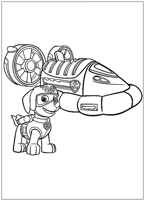 Patrol : Zuma - Paw Patrol Kids Coloring Pages