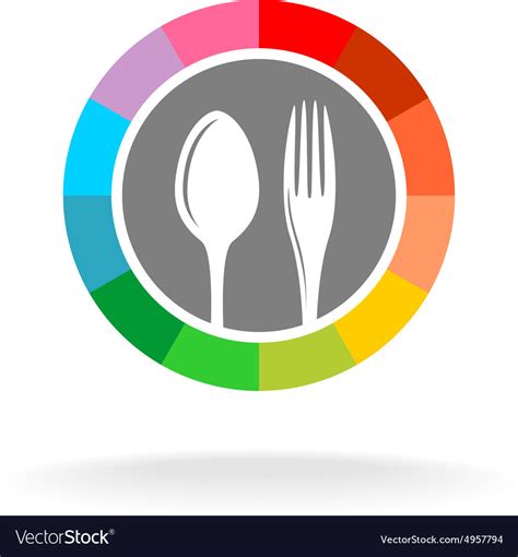 Spoon and fork logo Royalty Free Vector Image - VectorStock