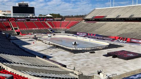 NHL outdoor game has NC State stadium look like hockey venue | Durham ...