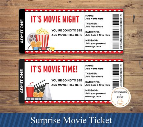 Editable Movie Ticket Template