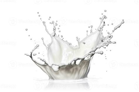 White milk splash isolated on white background.Generative Ai. 29553196 ...