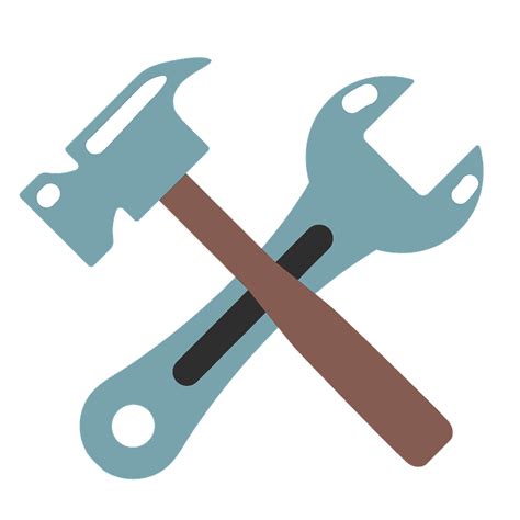 Hammer and wrench emoji clipart. Free download transparent .PNG | Creazilla