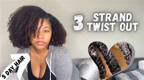 How To | 3 STRAND TWIST OUT - YouTube