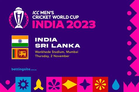 India v Sri Lanka Cricket World Cup Betting Preview & Predictions