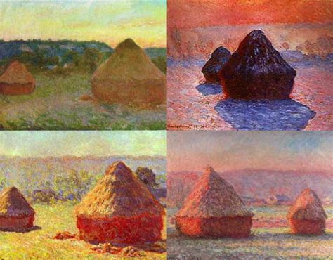 'Haystacks' series ~ Artist Claude Monet did 25 canvases of this ...