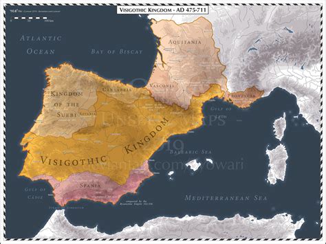 Hispania - Regnum Gothorum - AD 475-711 #Maps #InterestingMaps # ...