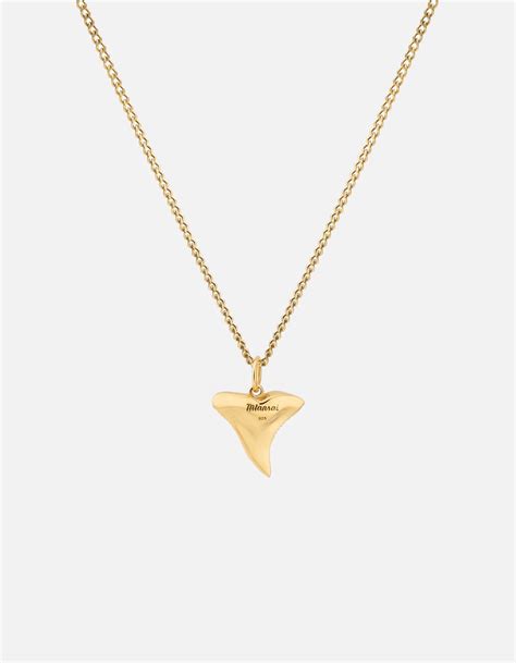 Shark Tooth Necklace, Gold Vermeil, Polished 24" – Maurice's Jewelers