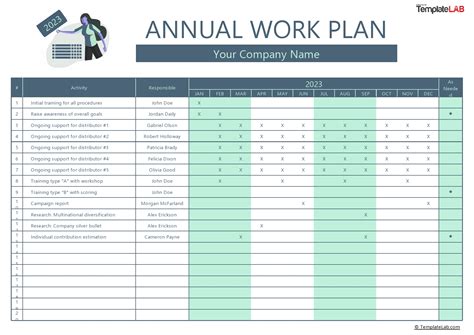 Excel Work Plan Template