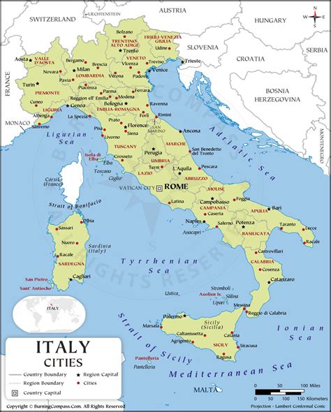 Italy Map Cities And Towns