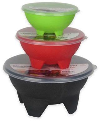 Salsa Bowls with Lids (Set of 3)