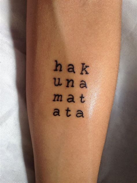 Hakuna Matata Tattoo - Tattoo Designs for Women