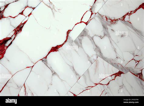 White marble with red veins surface abstract background. Decorative ...