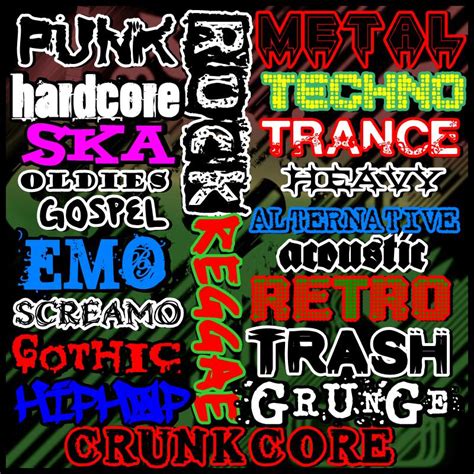 Music Genres by escapeTHEfate21 on DeviantArt