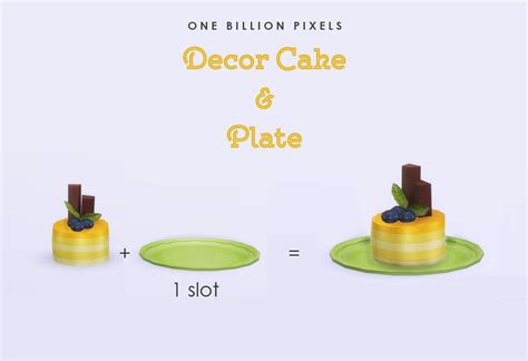 Decor Cakes & Plate With Slot - One Billion Pixels