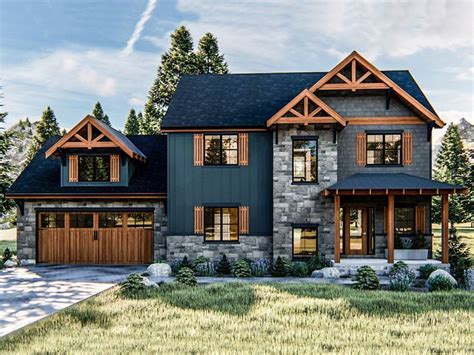 050H-0257: Two-Story Craftsman House Plan | Rustic house plans, House ...