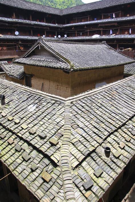 Inside of Fujian Tulou stock image. Image of roof, residents - 9029297