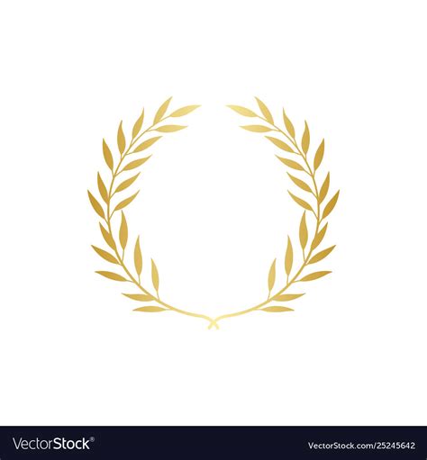 Golden greek wreath laurel or olive branches Vector Image