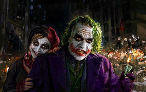 HD wallpaper: Joker and Harley Quinn digital wallpaper, DC Comics ...