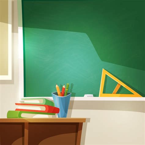 Premium Vector | Classroom Cartoon Illustration