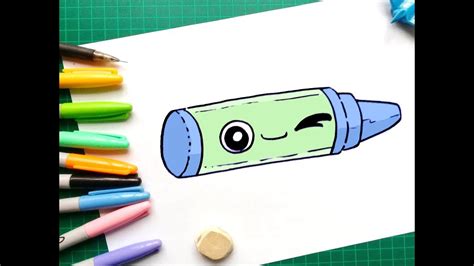 Como Dibujar una Crayola Kawaii | How to Draw a Crayon KAWAII - YouTube