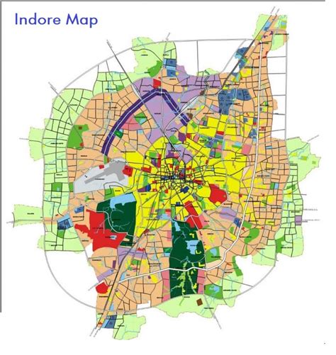 Map of Indore | Indore City - Divisions | Find Easy