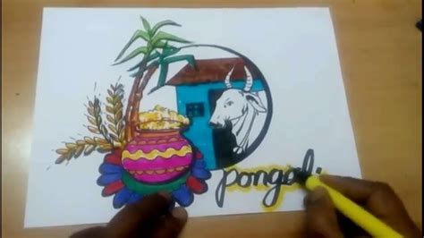 Pongal Drawing Images Easy - Draw easy