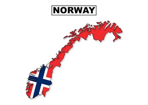 Premium Vector | Norway flag map in vector