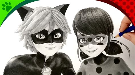 Drawing Miraculous🐞Ladybug & Catnoir(Chatnoir) together from disney ...