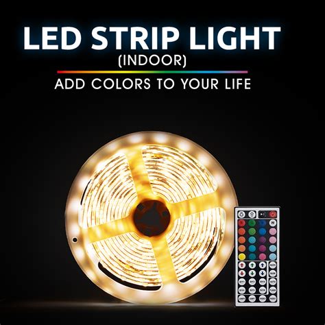 LED Strip Lights, Remote & App Control, 32.8 ft. | WBM Smart